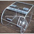 cheap clear acrylic candy an bread box with hinged lip